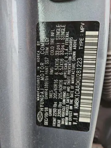 2019 HYUNDAI KONA SE