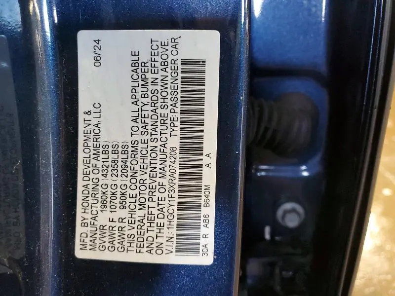 2024 HONDA ACCORD EX  
