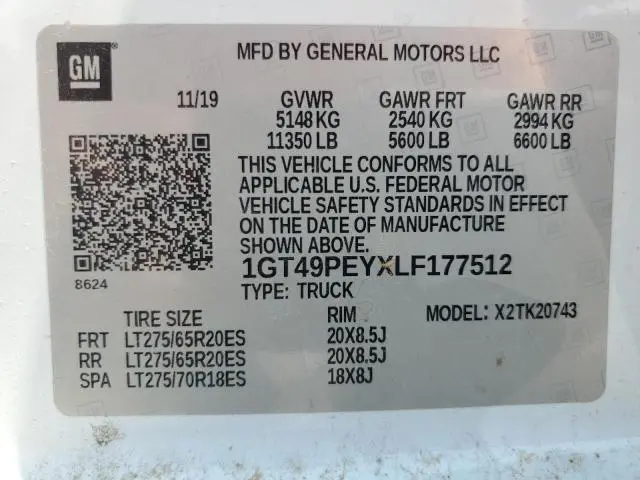 2020 GMC SIERRA K2500 AT4  