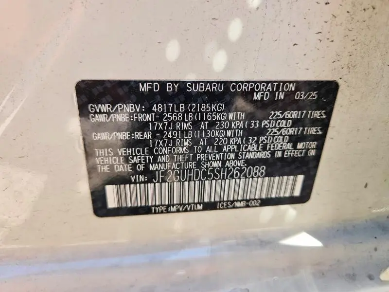 2025 SUBARU CROSSTREK PREMIUM  