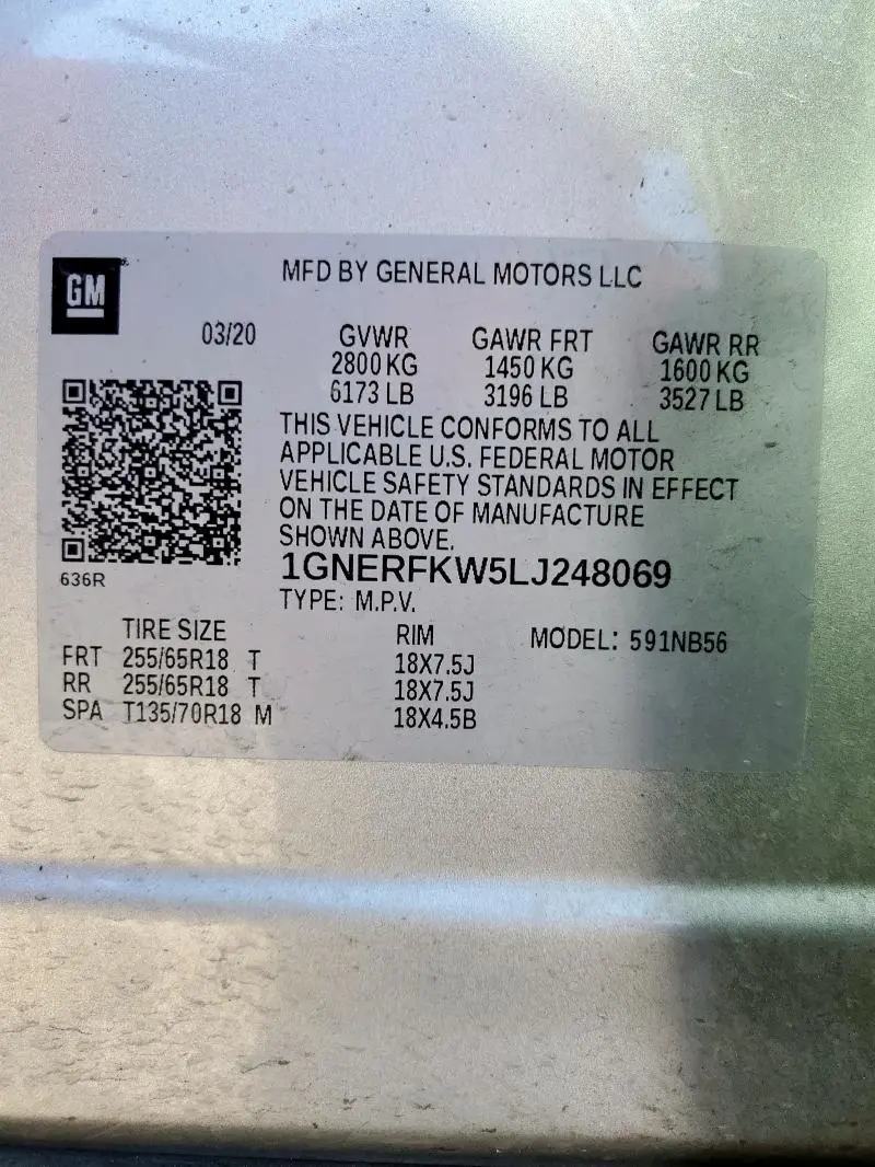 2020 CHEVROLET TRAVERSE LS  