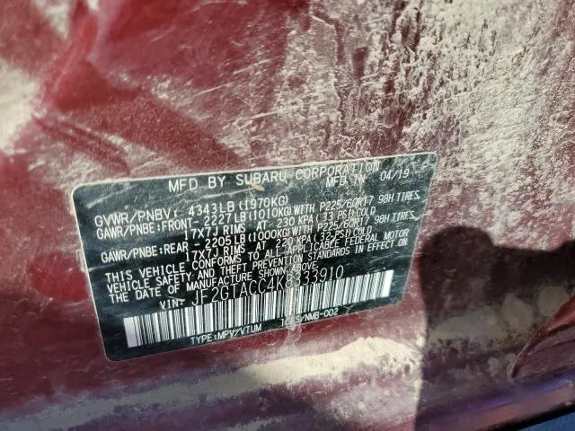 2019 SUBARU CROSSTREK PREMIUM  