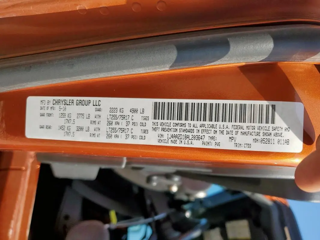 2010 JEEP WRANGLER SPORT  