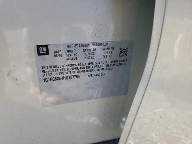 2017 CHEVROLET VOLT LT  