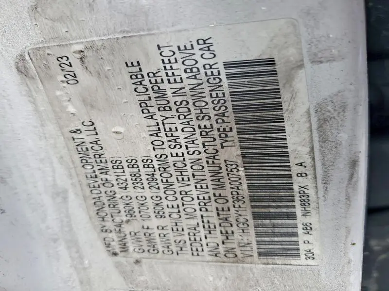 2023 HONDA ACCORD EX  