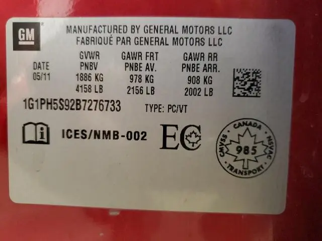 2011 CHEVROLET CRUZE LTZ  