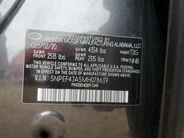 2021 HYUNDAI SONATA SEL  