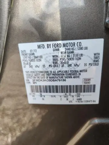 2013 FORD EDGE LIMITED  