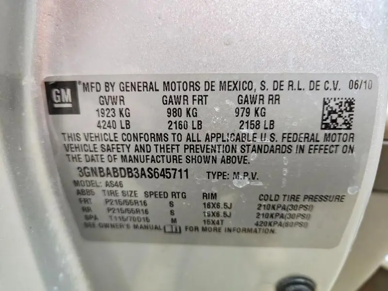 2010 CHEVROLET HHR LT  