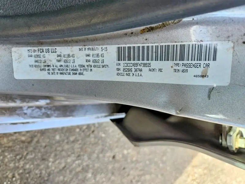 2015 CHRYSLER 200 LIMITED  