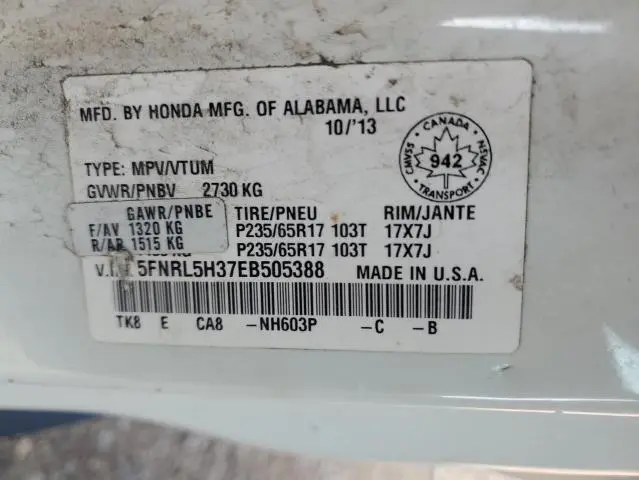 2014 HONDA ODYSSEY SE  