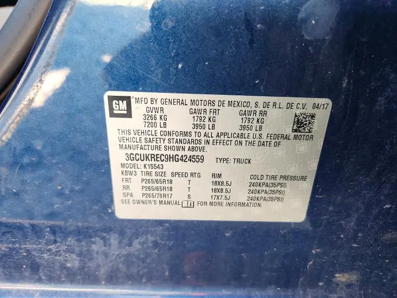 2017 CHEVROLET SILVERADO K1500 LT  