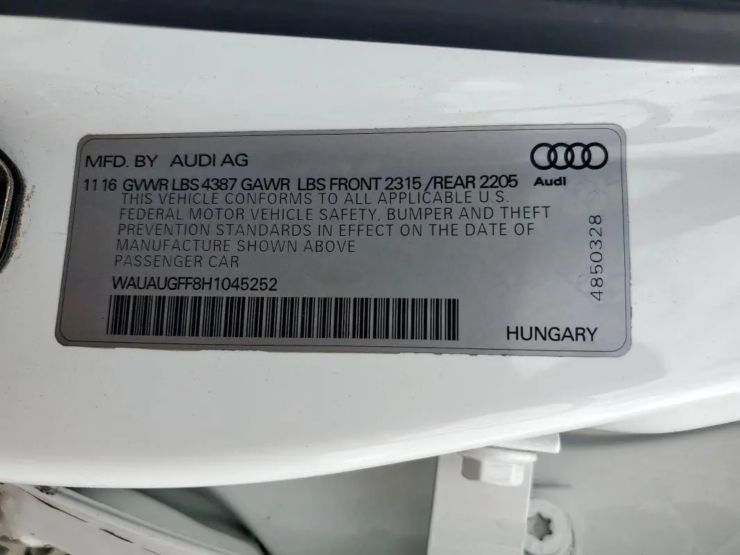2017 AUDI A3 PREMIUM  