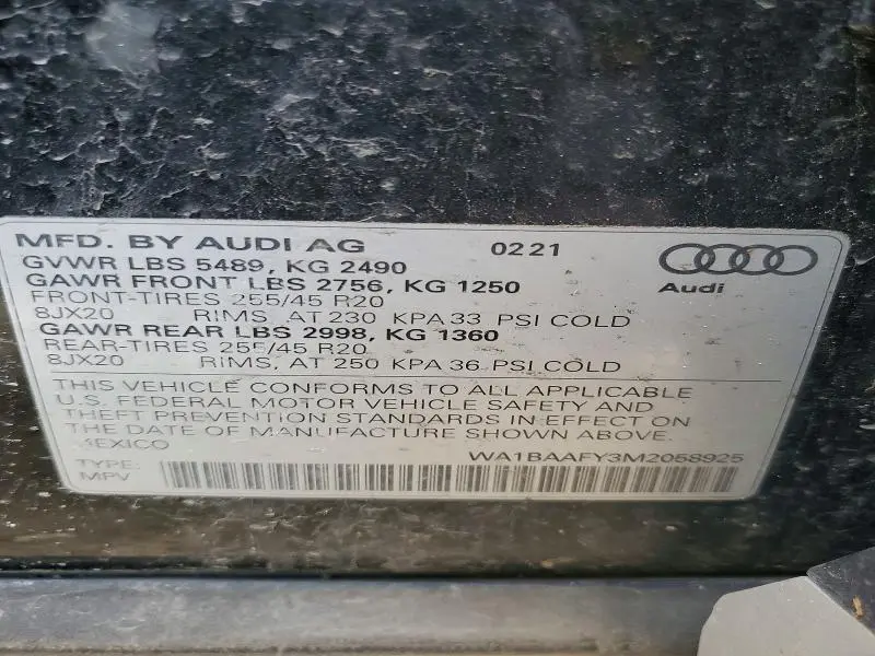 2021 AUDI Q5 PREMIUM PLUS  