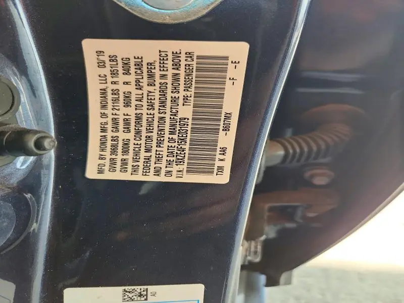 2019 HONDA INSIGHT LX  