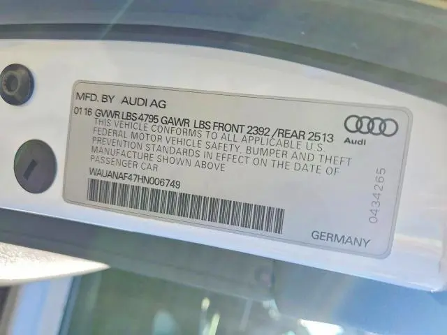 2017 AUDI A4 PREMIUM  