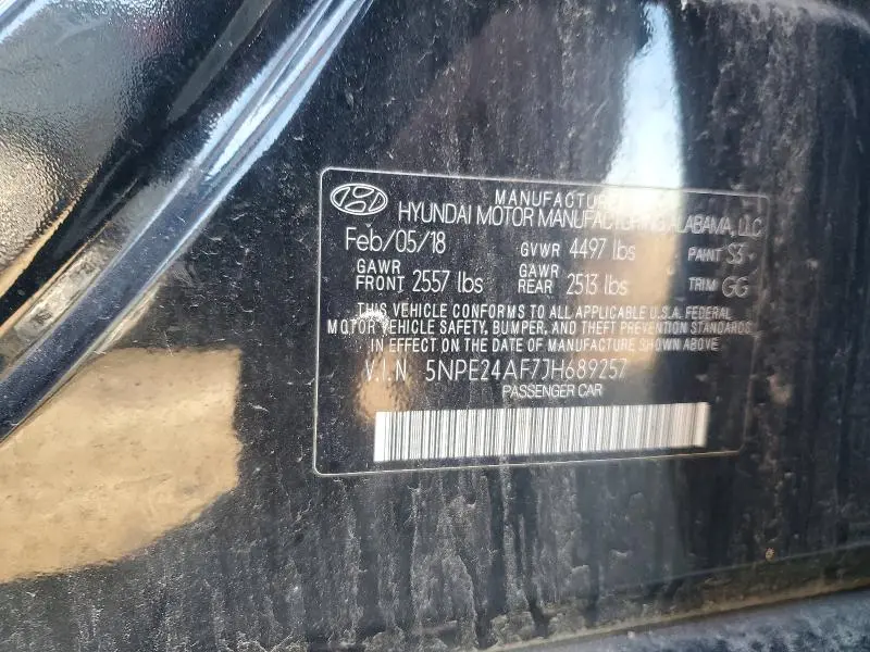 2018 HYUNDAI SONATA SE  
