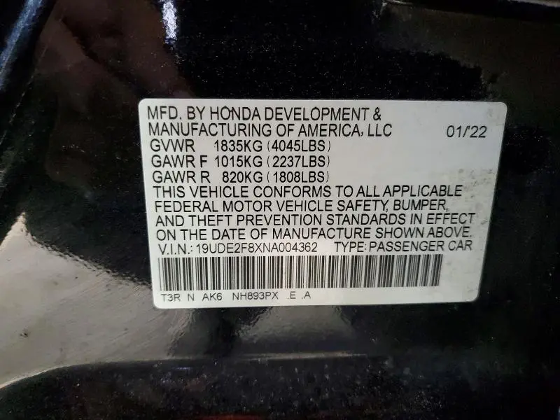 2022 ACURA ILX PREMIUM A-SPEC  