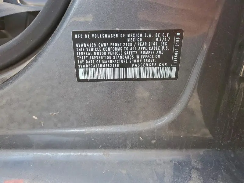 2017 VOLKSWAGEN JETTA SE  