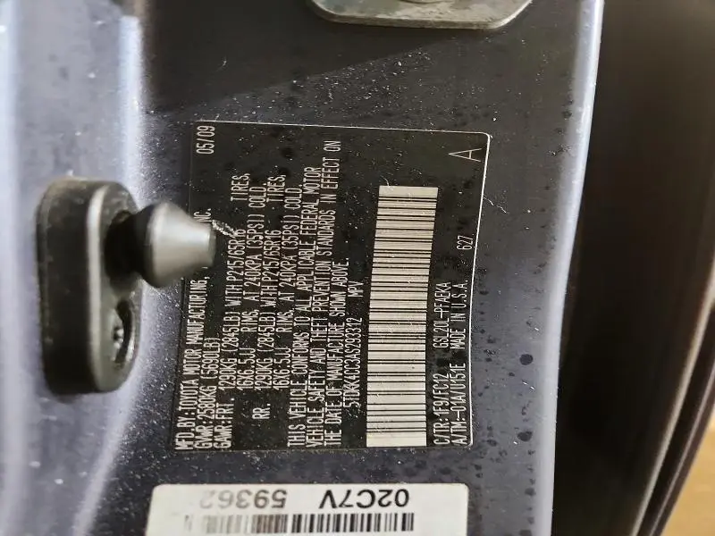 2010 TOYOTA SIENNA CE  