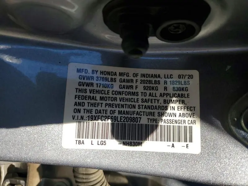 2020 HONDA CIVIC LX  