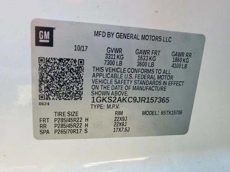 2018 GMC YUKON SLE  
