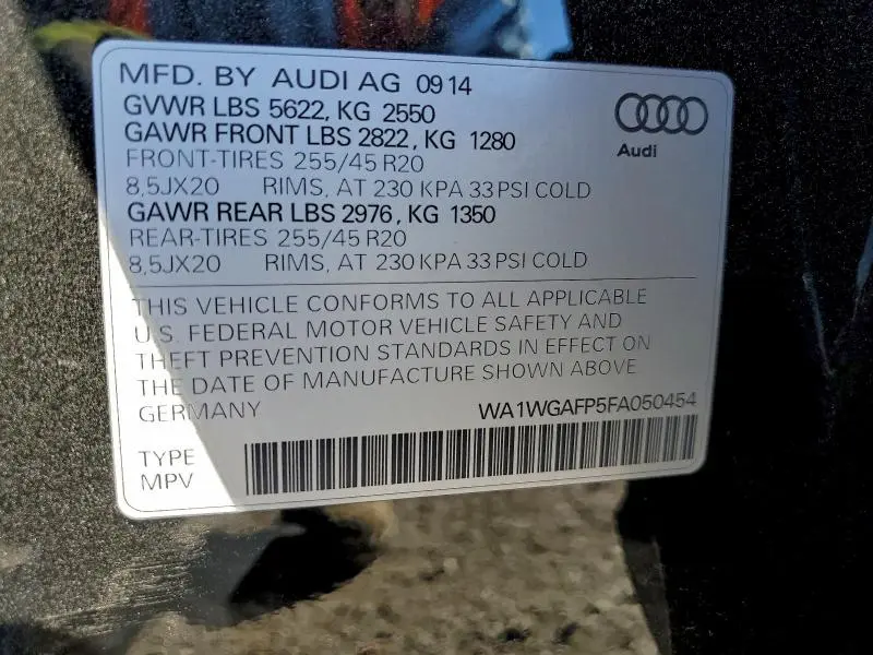 2015 AUDI Q5 PRESTIGE  