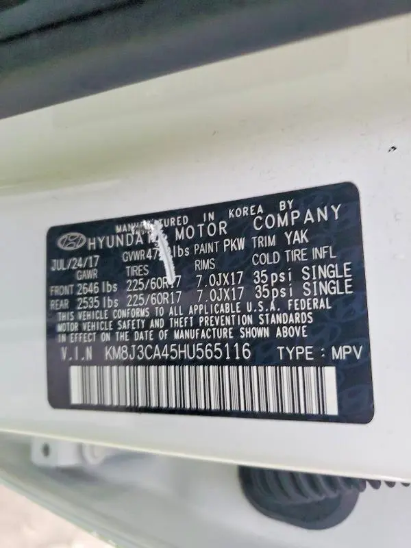 2017 HYUNDAI TUCSON LIMITED  