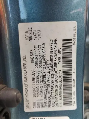 2016 HONDA CR-V EX  