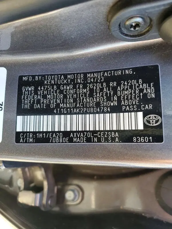 2023 TOYOTA CAMRY SE  