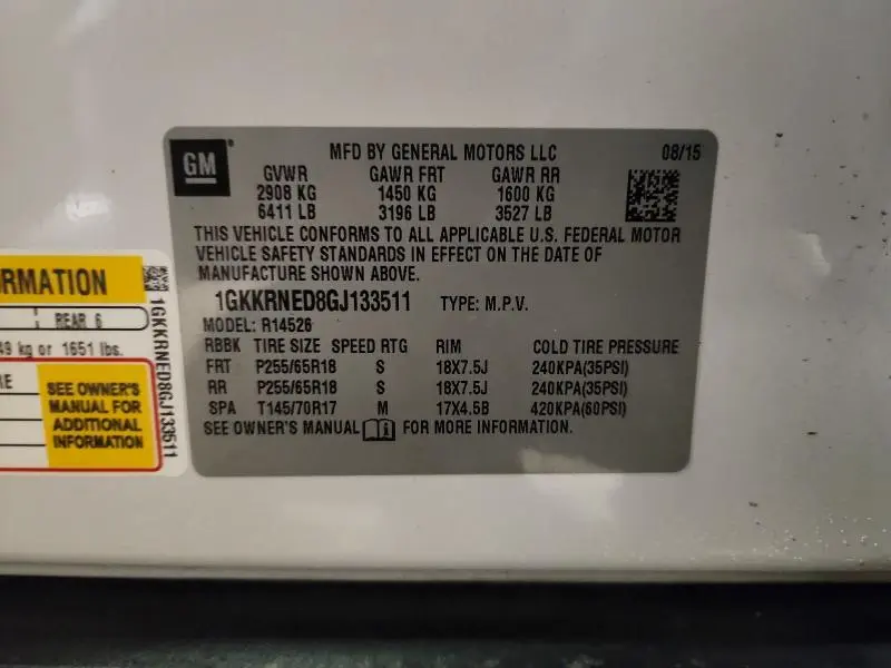 2016 GMC ACADIA ELEVATION  