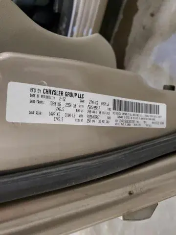 2012 CHRYSLER TOWN & COUNTRY TOURING  