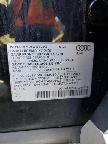 2021 AUDI Q5 PREMIUM