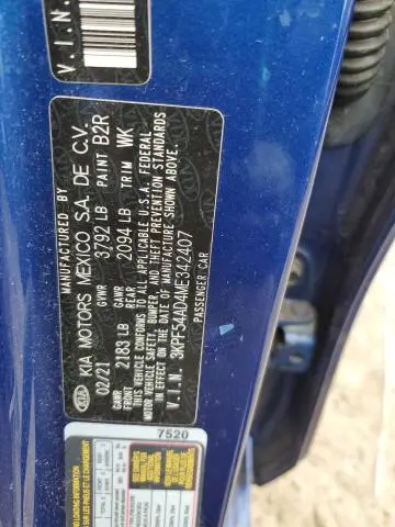 2021 KIA FORTE EX  