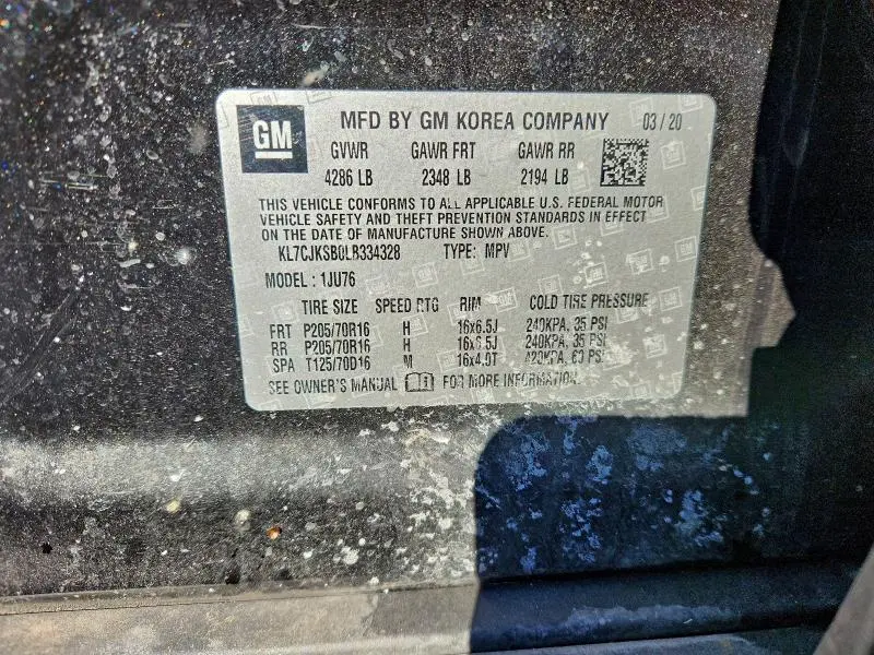 2020 CHEVROLET TRAX LS  