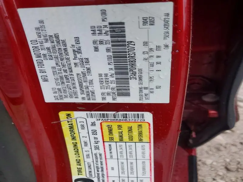 2013 FORD FUSION SE  