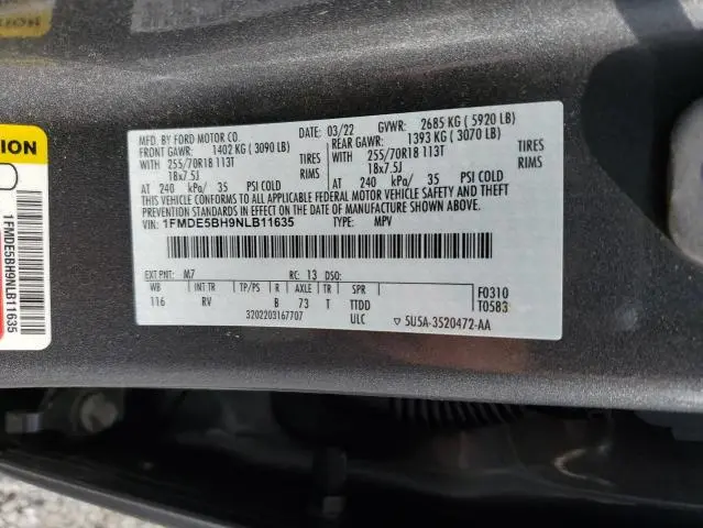 2022 FORD BRONCO BASE  