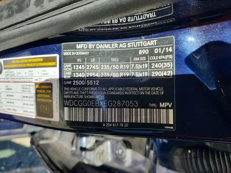 2014 MERCEDES-BENZ GLK 250 BLUETEC  