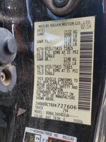 2014 NISSAN FRONTIER S