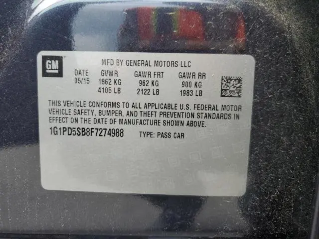 2015 CHEVROLET CRUZE LT  