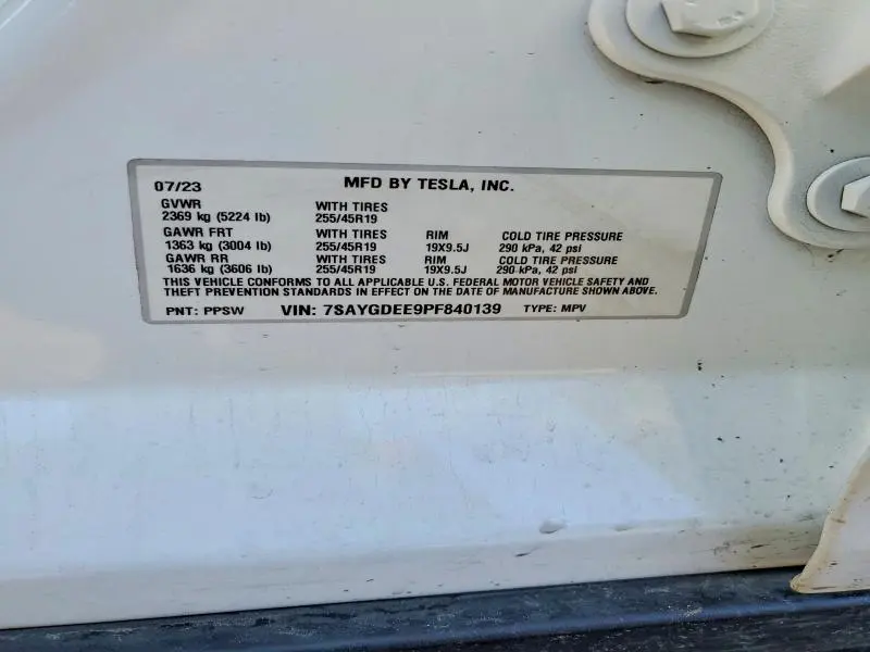2023 TESLA MODEL Y   