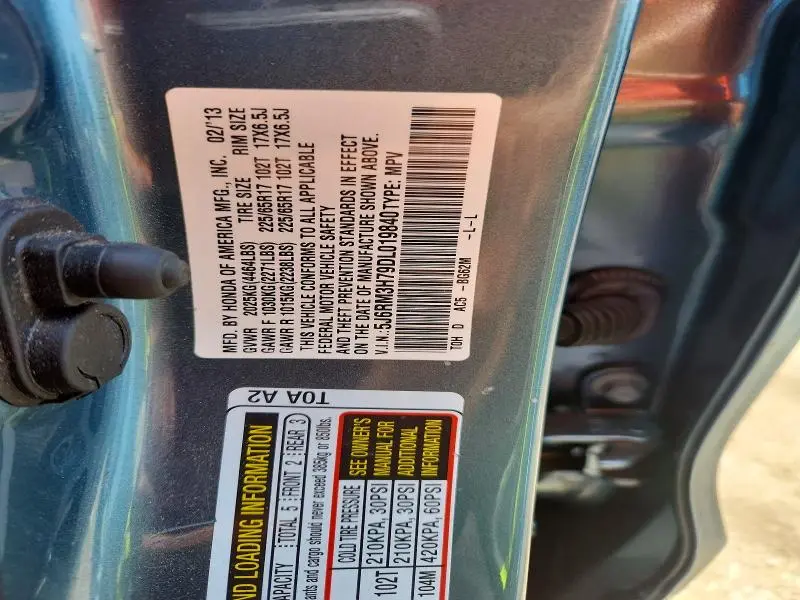2013 HONDA CR-V EXL  