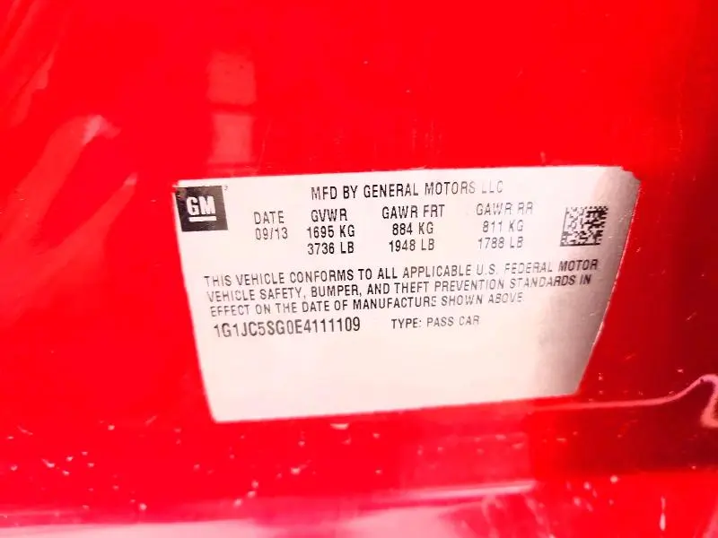 2014 CHEVROLET SONIC LT  
