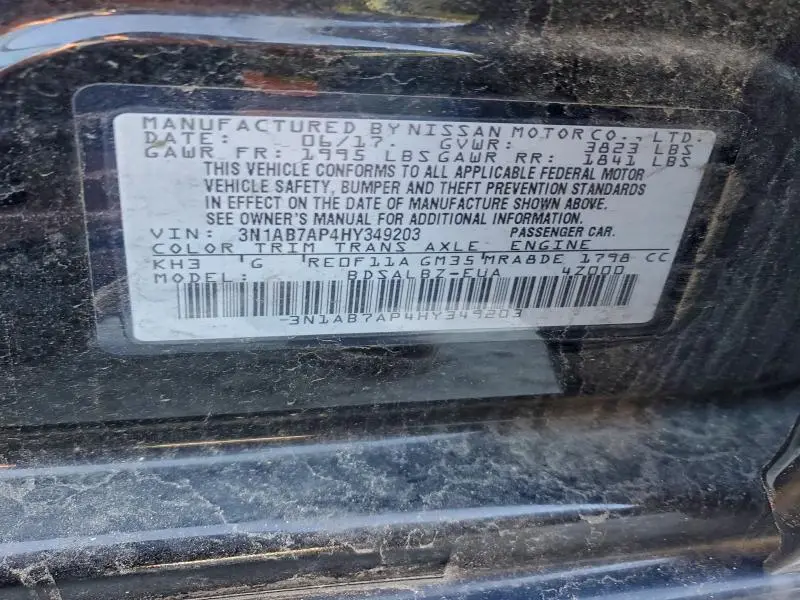 2017 NISSAN SENTRA S  