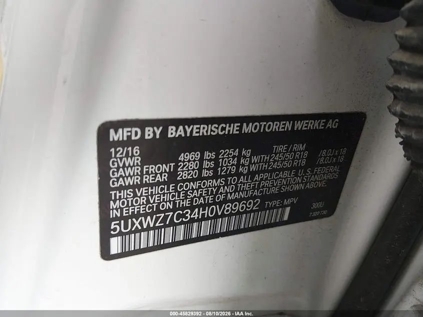 2017 BMW X3 SDRIVE28I
