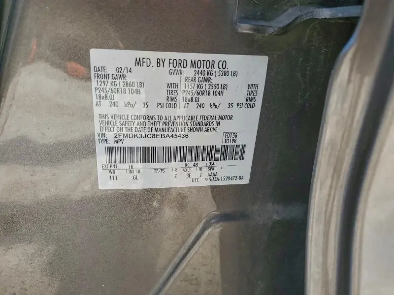 2014 FORD EDGE SEL  