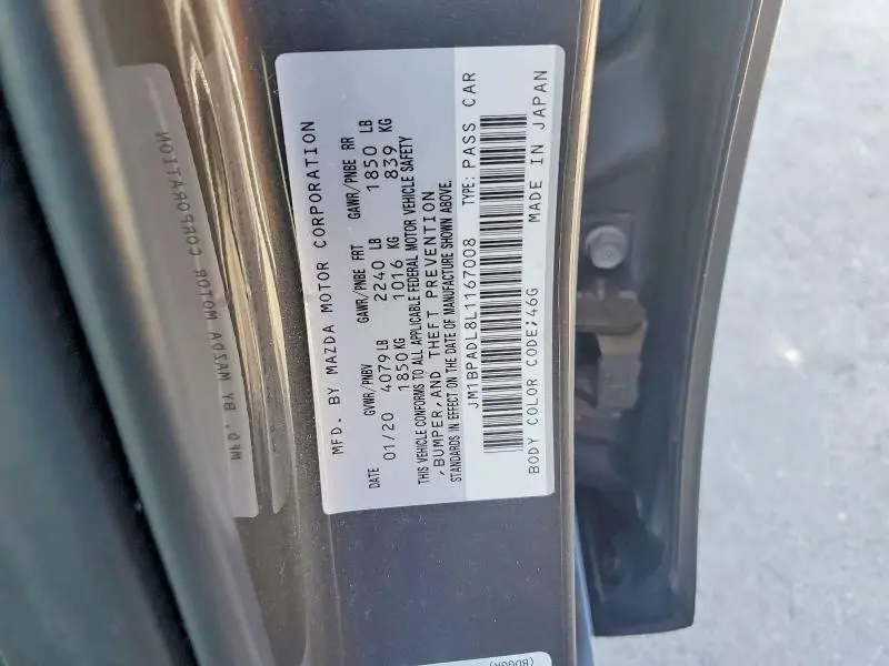 2020 MAZDA 3 PREFERRED  