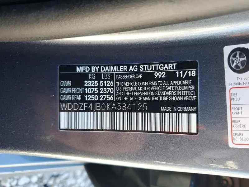 2019 MERCEDES-BENZ E 300  