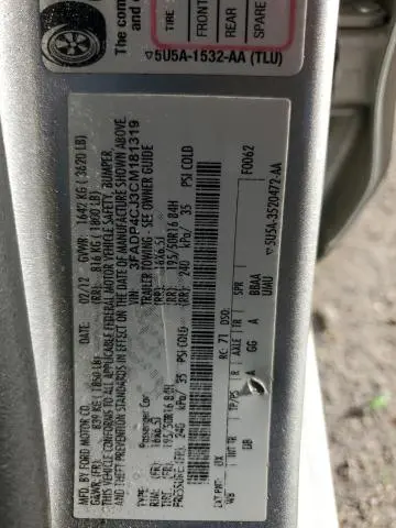 2012 FORD FIESTA SEL  