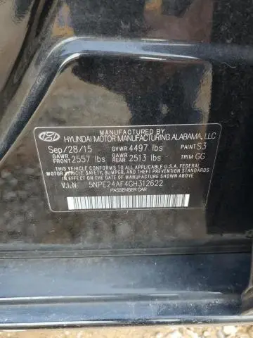 2016 HYUNDAI SONATA SE